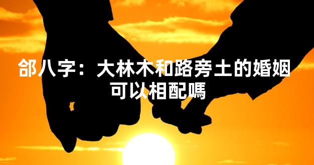 郃八字：大林木和路旁土的婚姻 可以相配嗎